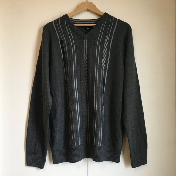 Eclectic Grandpa V-Neck Academic Sweater - Picture 1 of 16